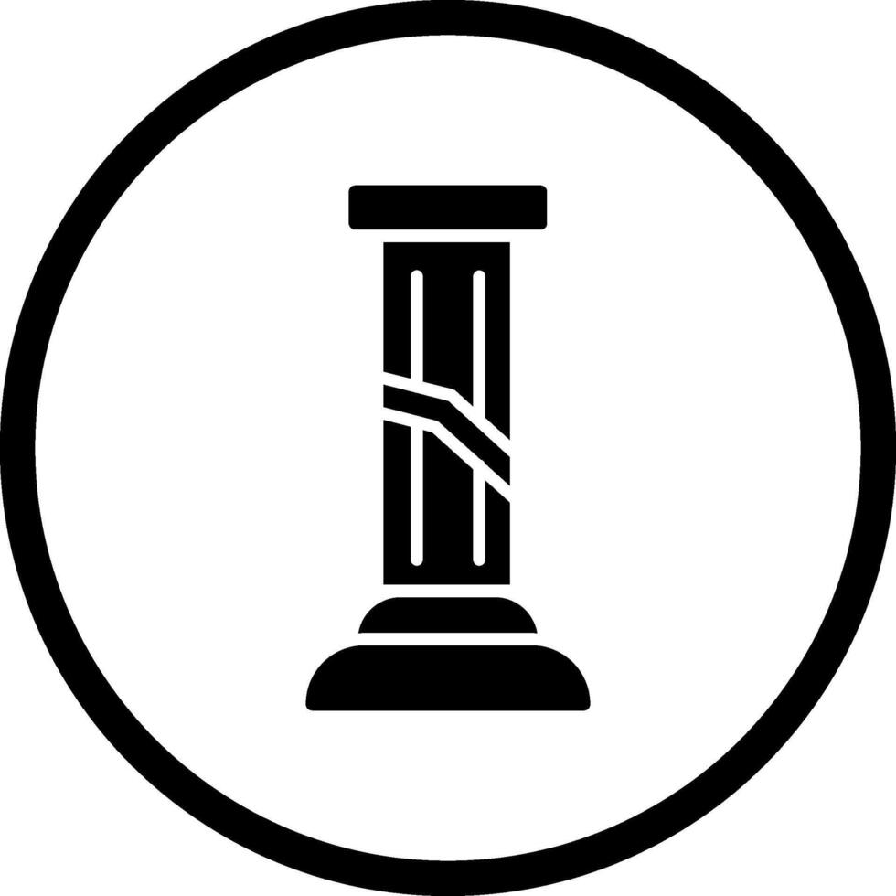 icône de vecteur de pilier cassé