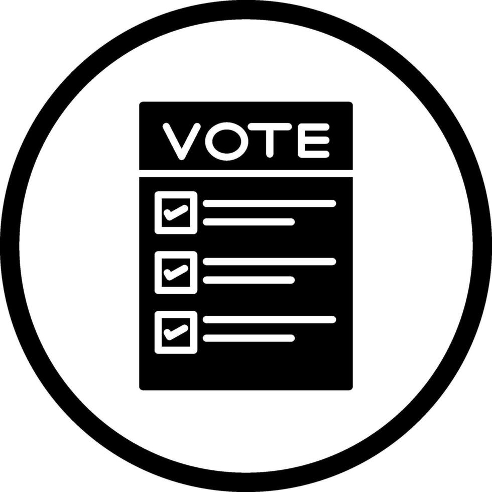 icône de vecteur de bulletin de vote