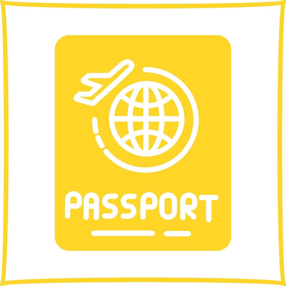 icône de vecteur de passeport