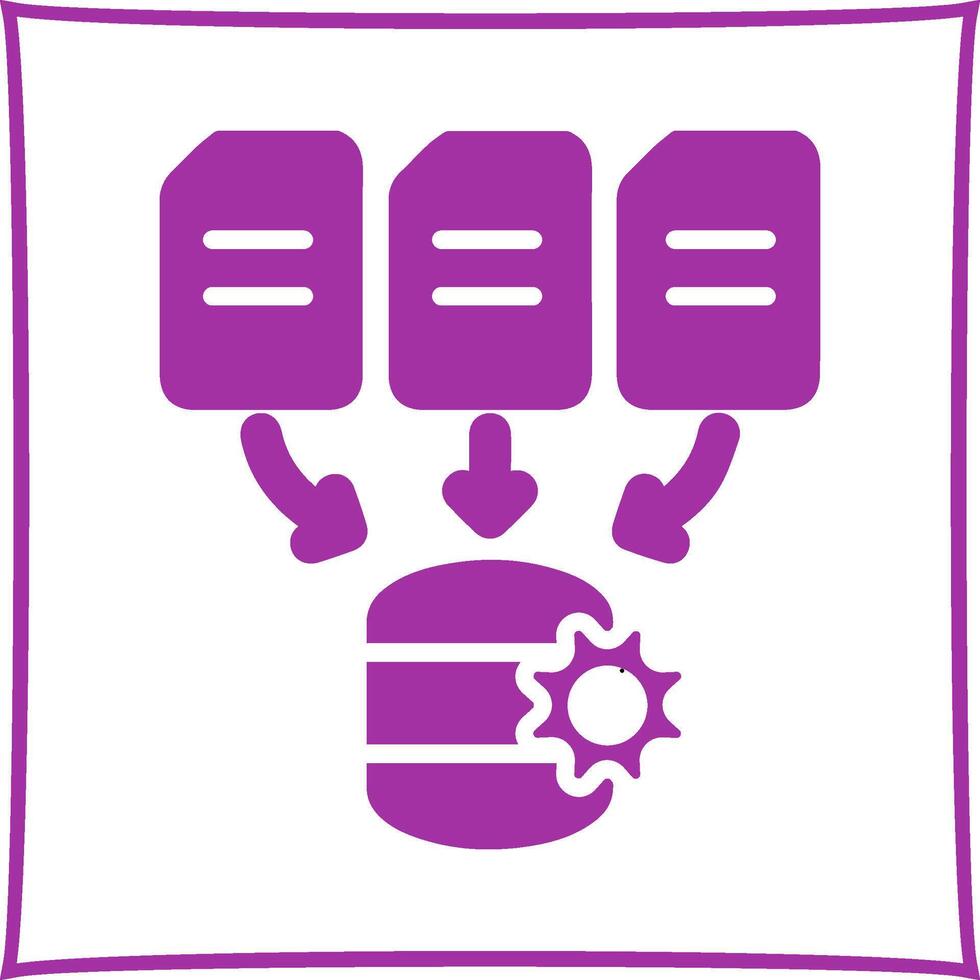 icône de vecteur de traitement de données
