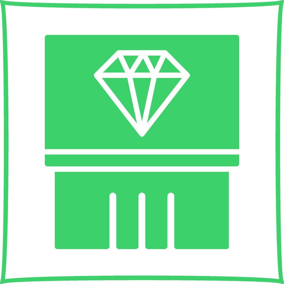 icône de vecteur d'exposition de diamants