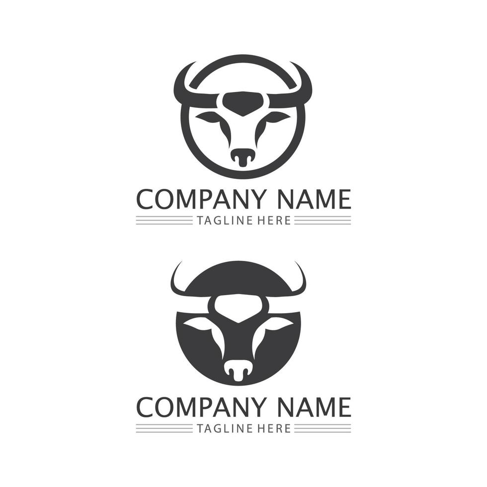 taureau buffle tête vache animal mascotte logo design vecteur pour sport corne buffle animal mammifères tête logo sauvage matador