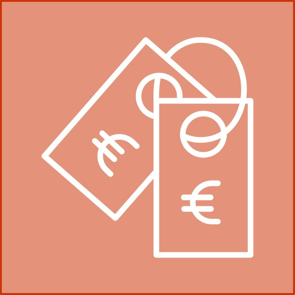 icône de vecteur d'étiquette euro
