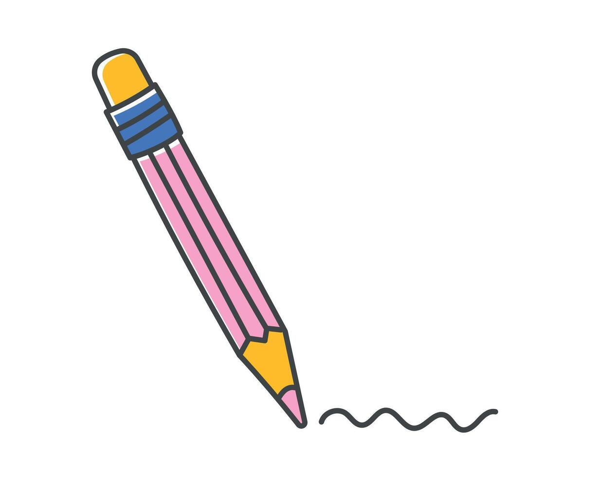 vecteur isolé main tiré griffonnage crayon symbole.