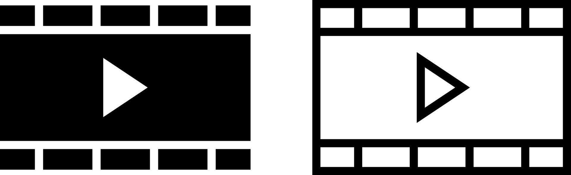 film icône, signe, ou symbole dans glyphe et ligne style isolé sur transparent Contexte. vecteur illustration