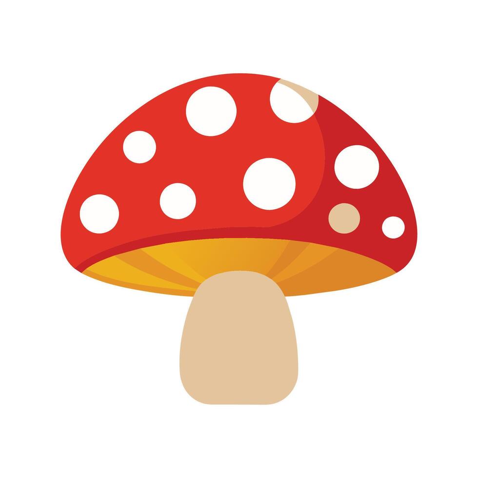 champignon isolé plat vecteur illustration