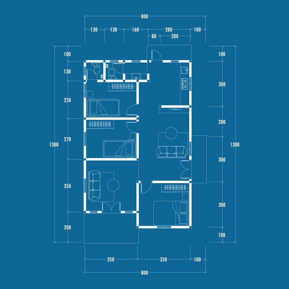 sol plan plan, figure de le griffonner esquisser de le construction et le industriel squelette de le structure et dimensions. vecteur eps dix