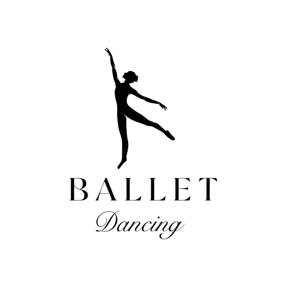 ballet dansant logo conception modèle vecteur illustration