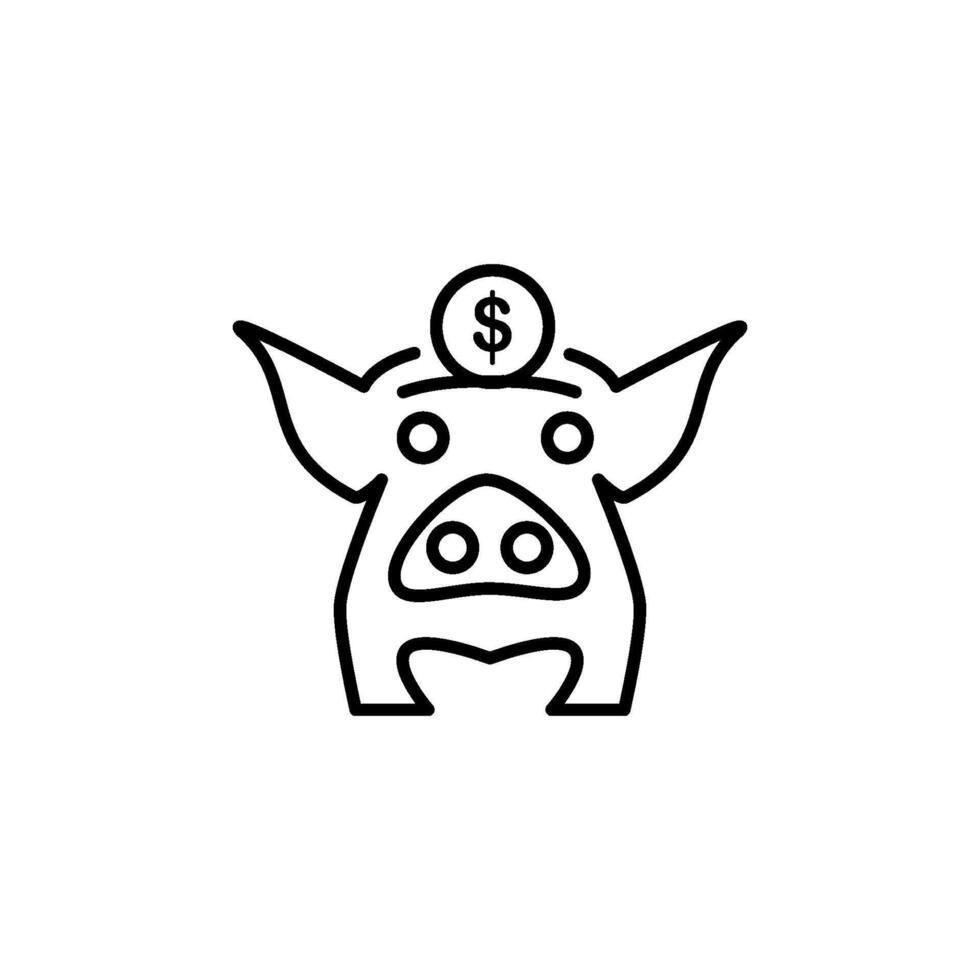 porcin banque icône vecteur conception modèle