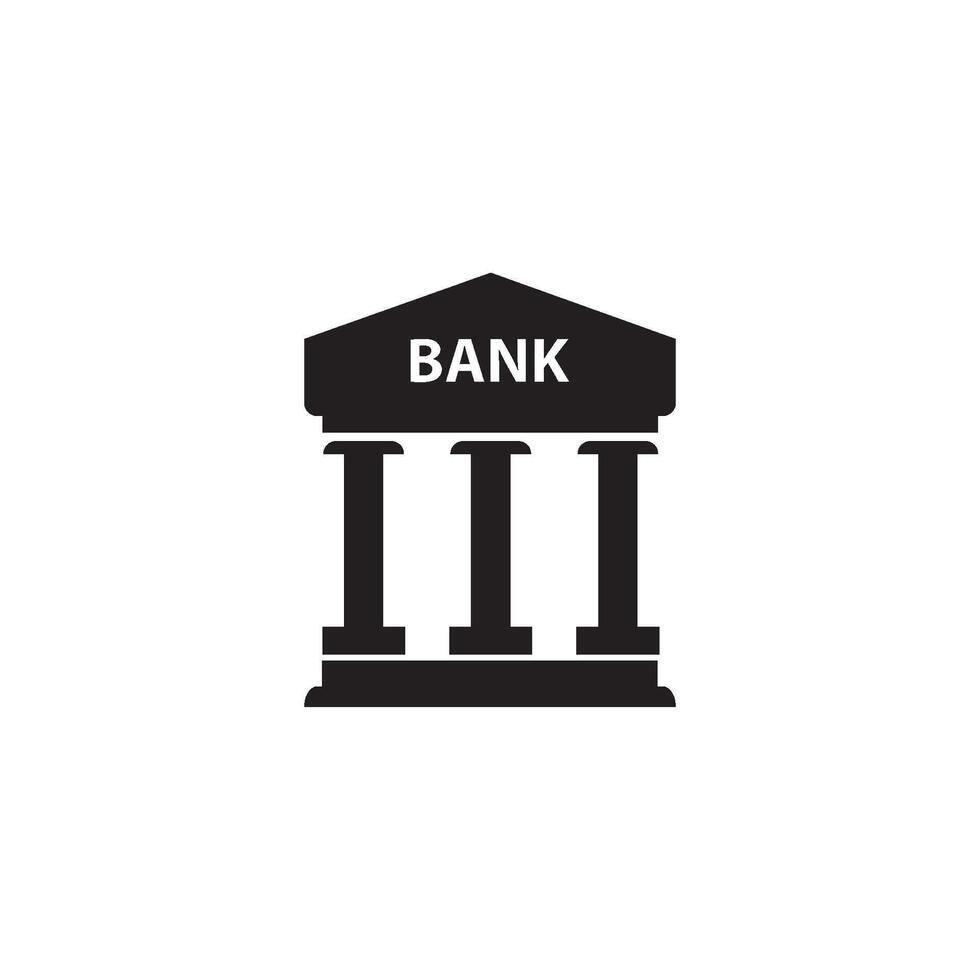 banque icône vecteur conception modèle