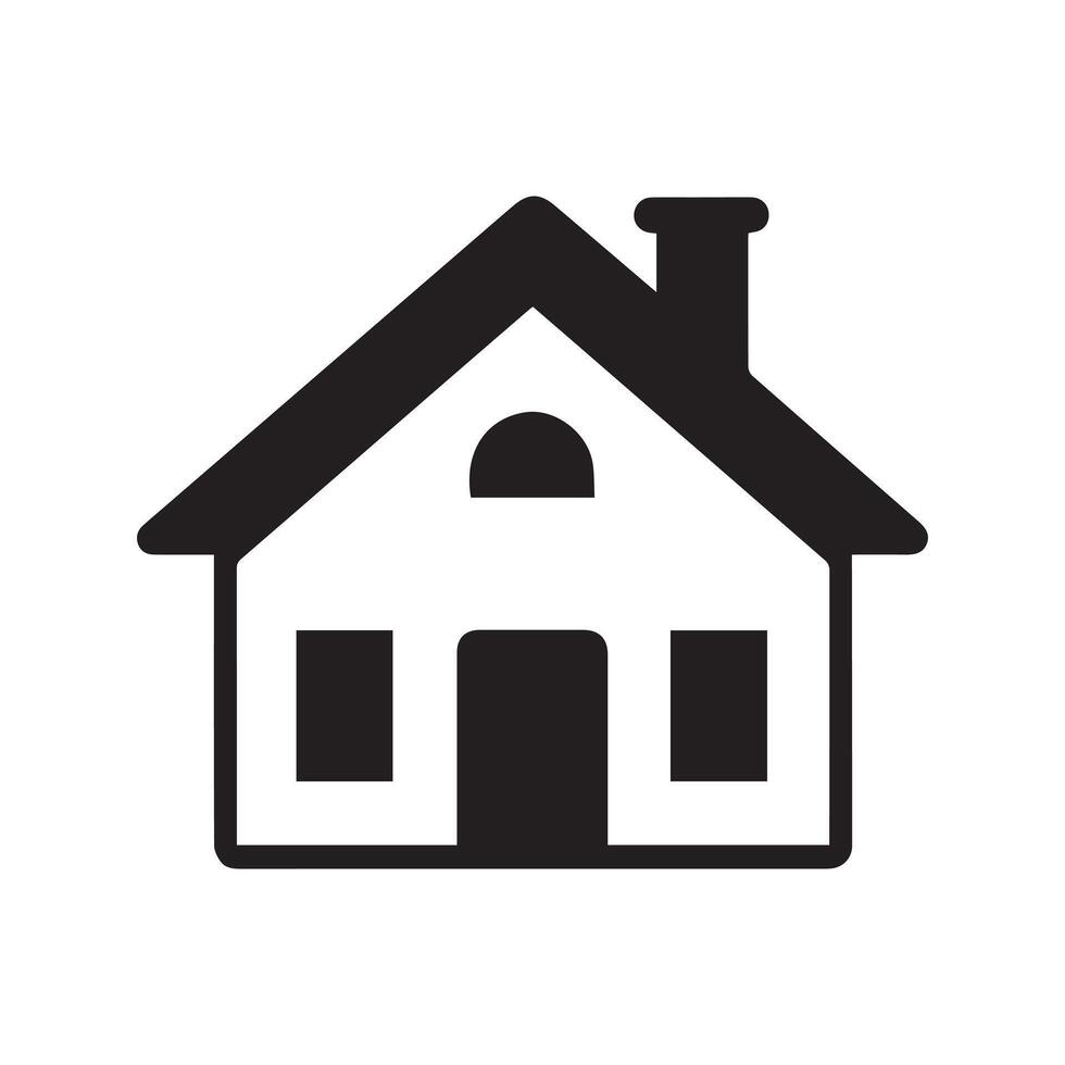 maison noir icône isolé sur blanc Contexte. vecteur illustration conception.