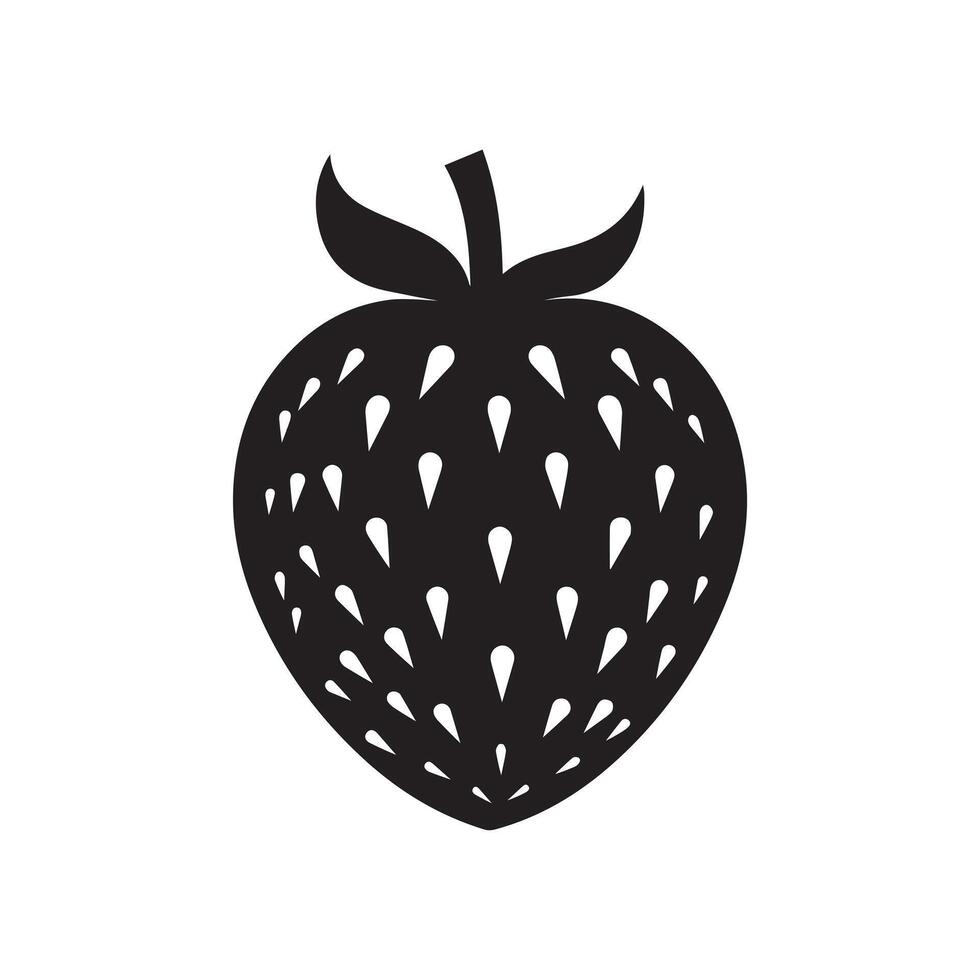 fraise vecteur icône isolé sur blanc Contexte conception.