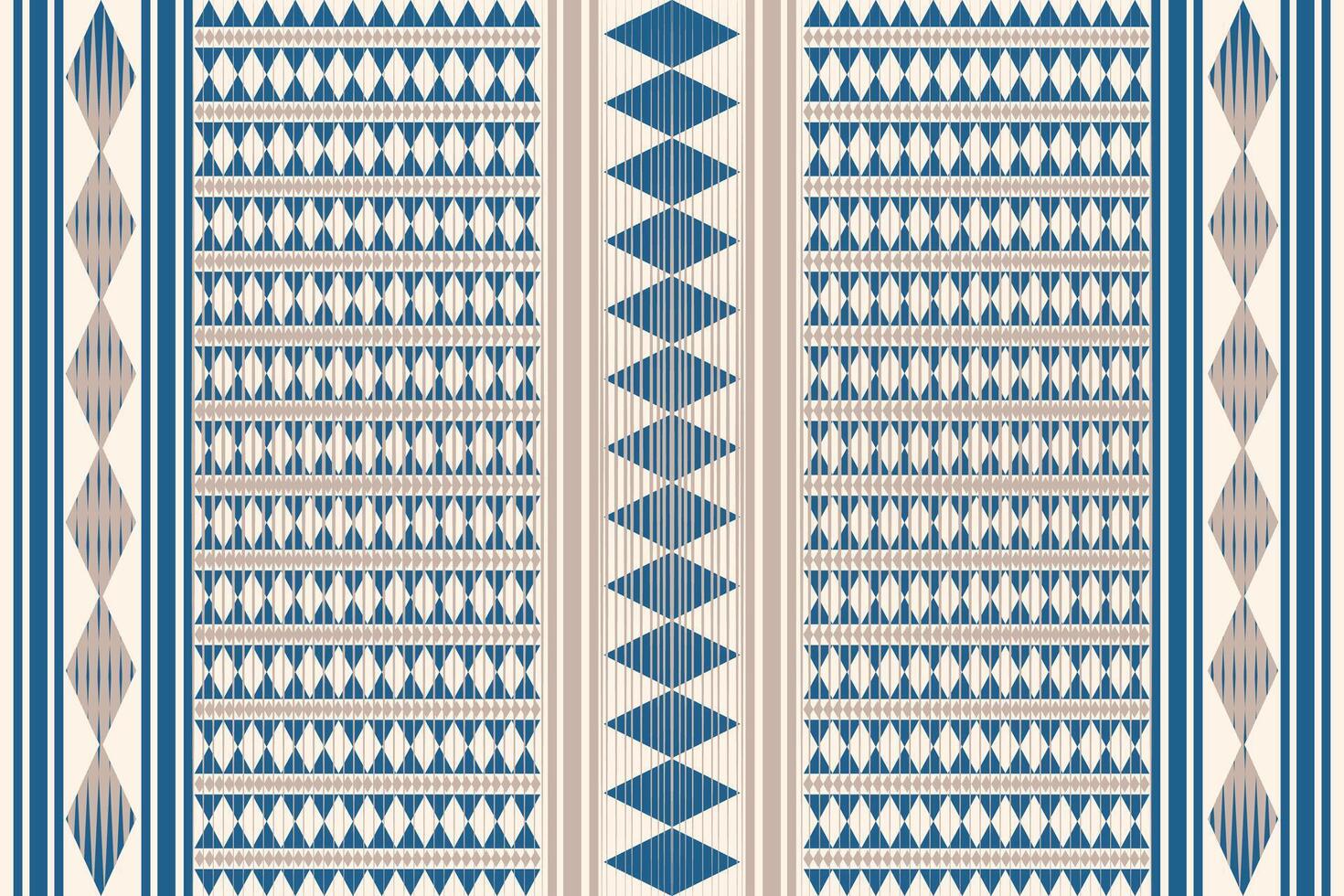 ethnique bleu et blanc tribal modèle conception pour impression textile tapis vecteur