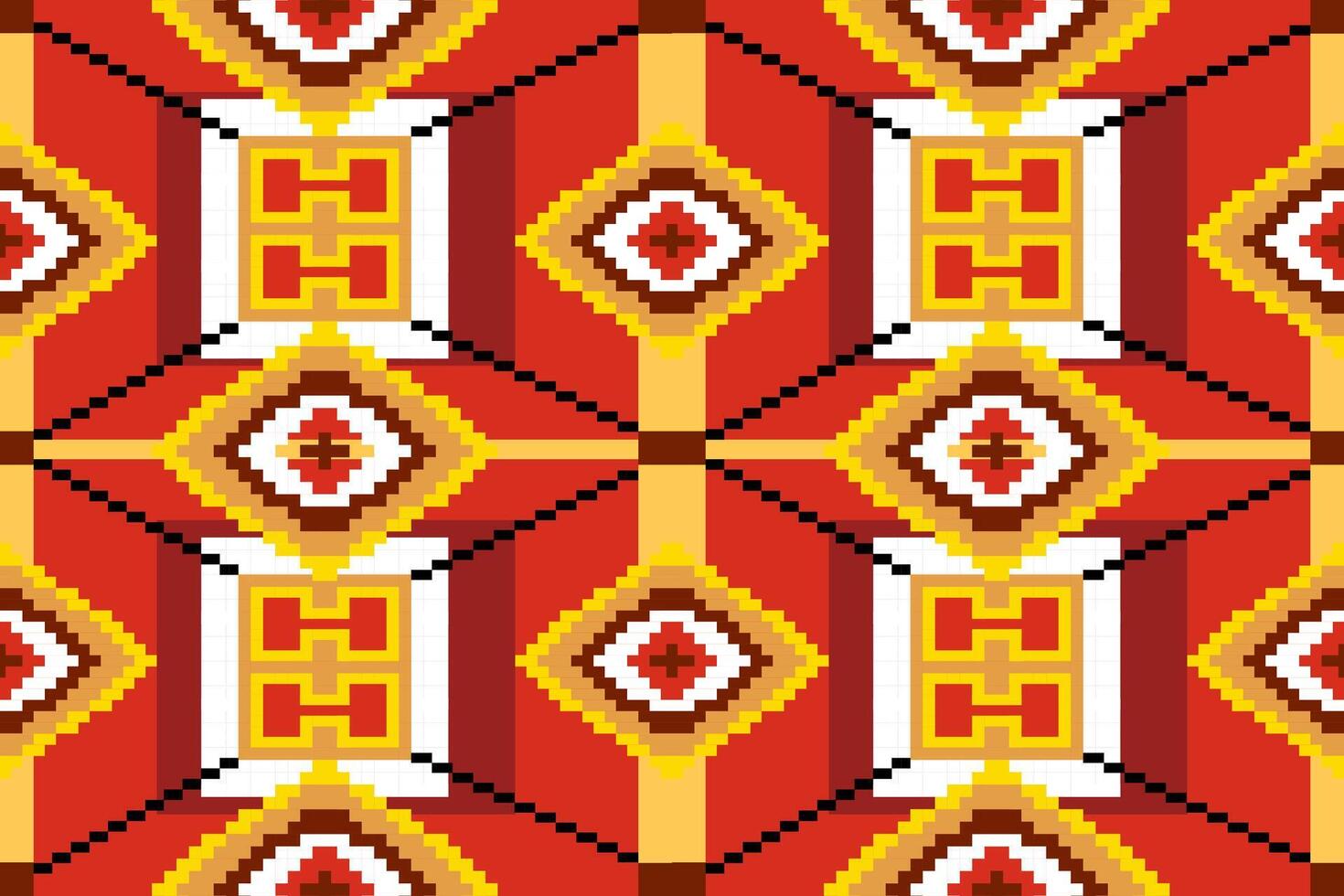 géométrique modèle conception rouge Orange Jaune conception pour impression textile tapis vecteur