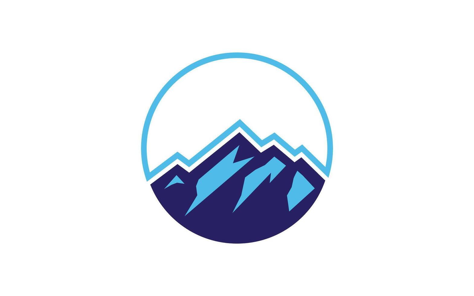 Montagne paysage silhouette logo conception vecteur