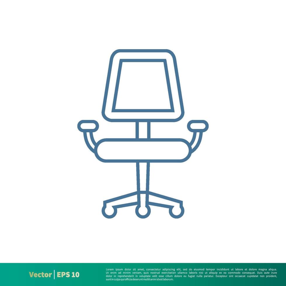 travail chaise icône vecteur logo modèle illustration conception. vecteur eps dix.