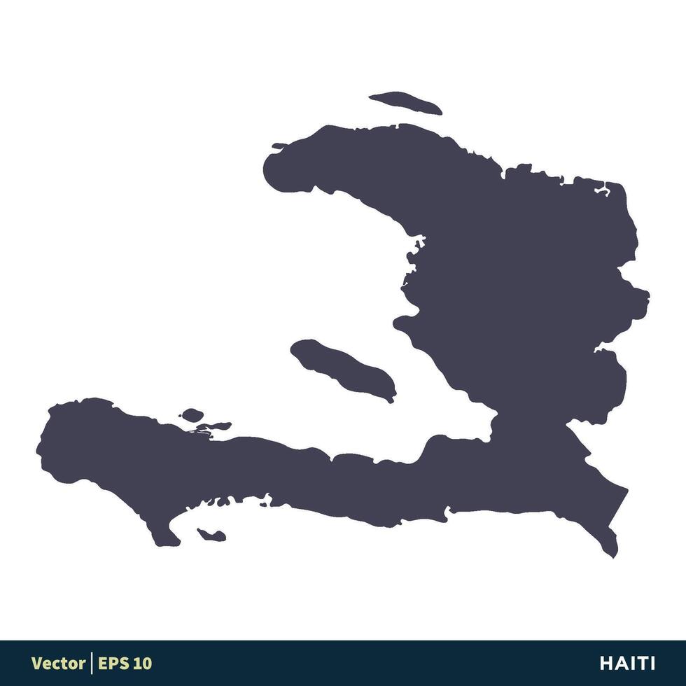 Haïti - Nord Amérique des pays carte icône vecteur logo modèle illustration conception. vecteur eps dix.