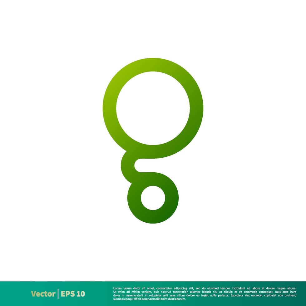 g lettre vert cercle icône vecteur logo modèle illustration conception. vecteur eps dix.