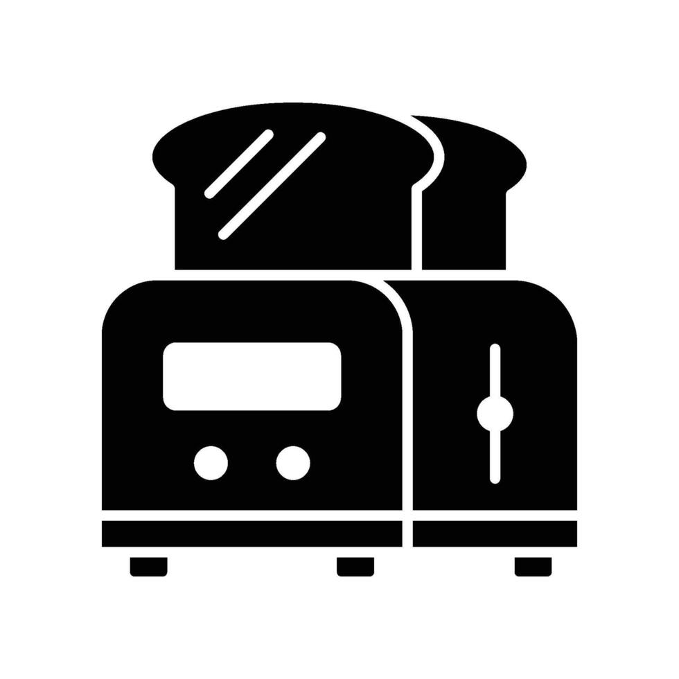 grille-pain icône vecteur conception illustration