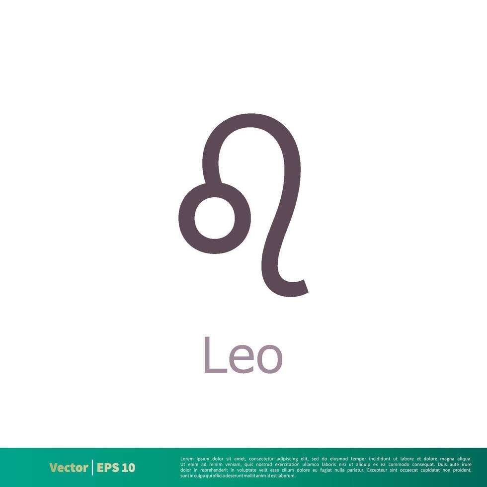 Leo - zodiaque signe icône vecteur logo modèle illustration conception. vecteur eps dix.