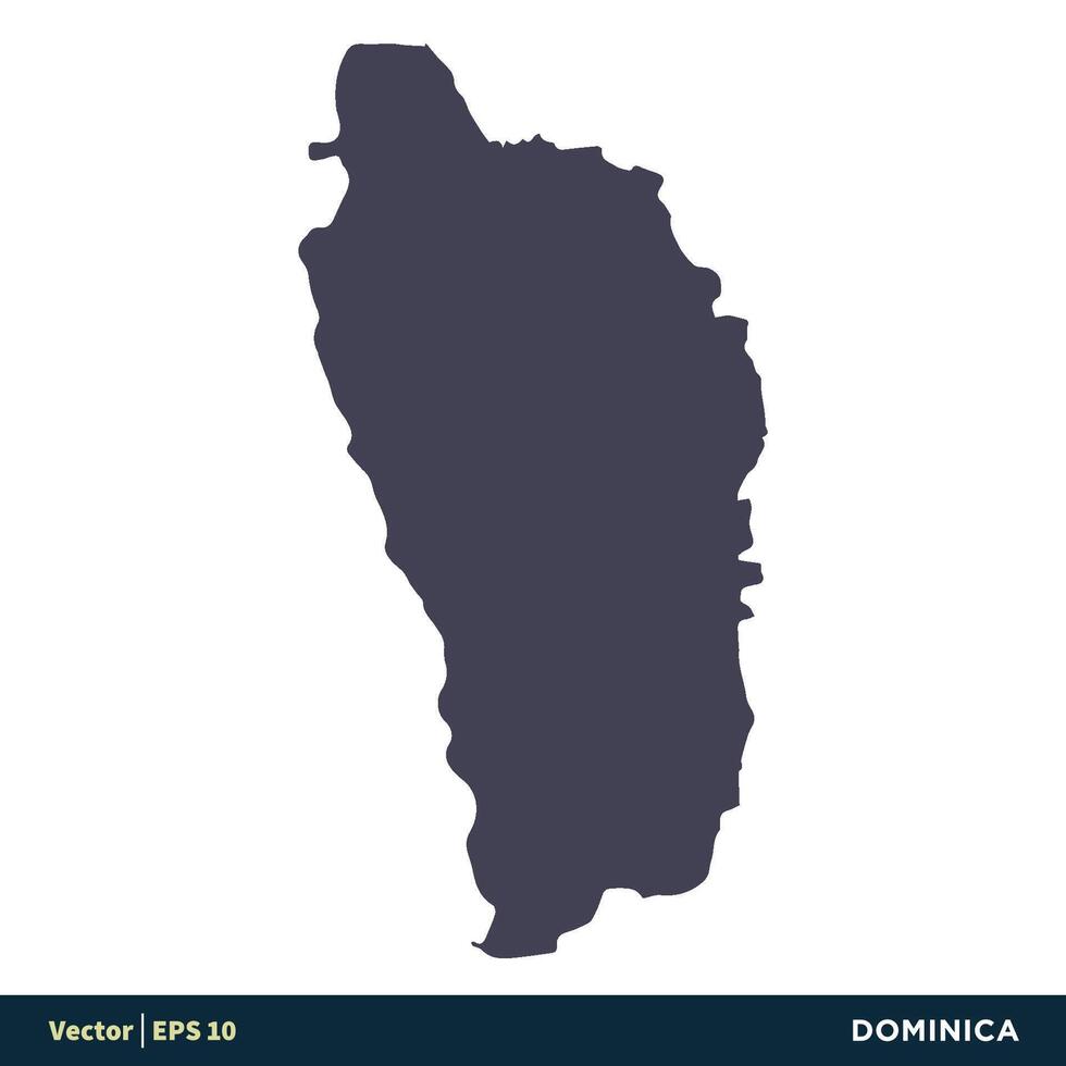 Dominique - Nord Amérique des pays carte icône vecteur logo modèle illustration conception. vecteur eps dix.