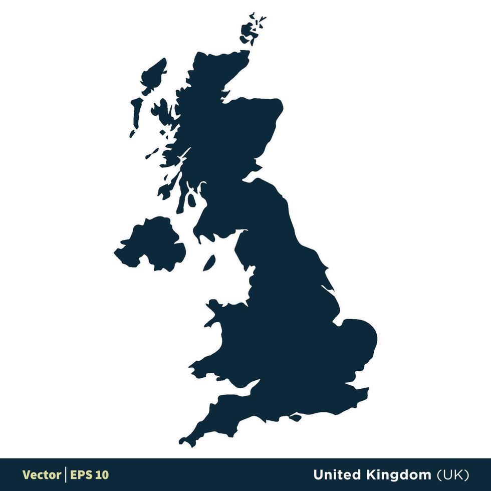 uni Royaume Royaume-Uni - L'Europe  des pays carte vecteur icône modèle illustration conception. vecteur eps dix.