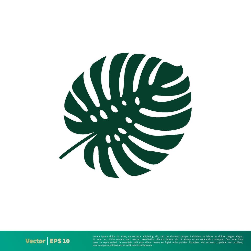 monstera deliciosa feuille logo vecteur modèle illustration conception. vecteur eps dix.