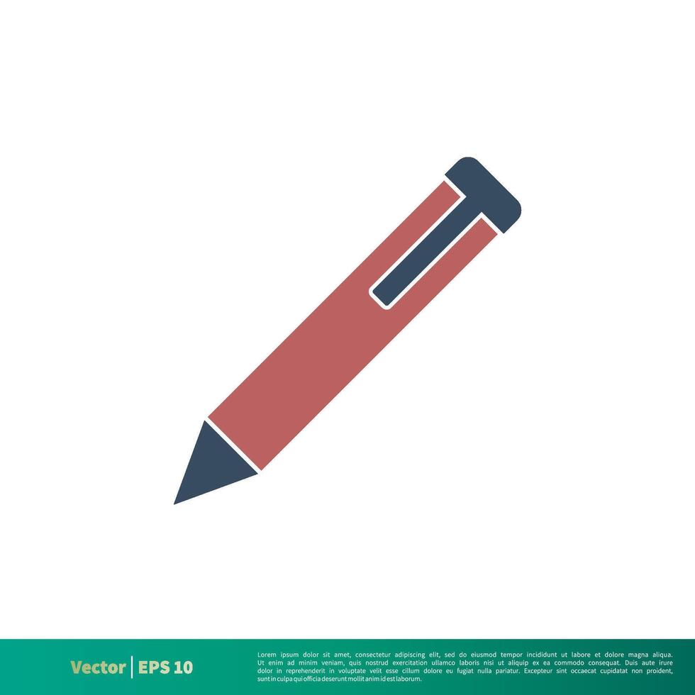 stylo - éducation icône vecteur logo modèle illustration conception. vecteur eps dix.