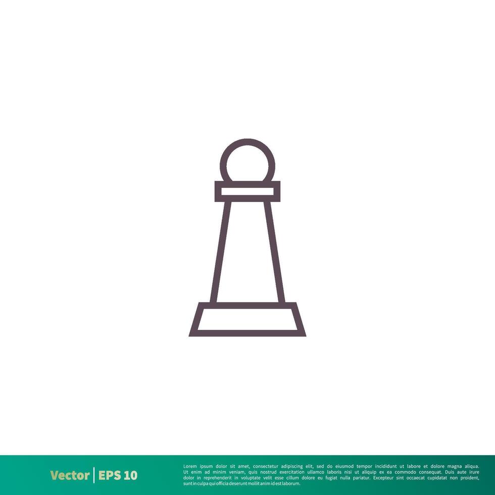 pion échecs icône vecteur logo modèle illustration conception. vecteur eps dix.