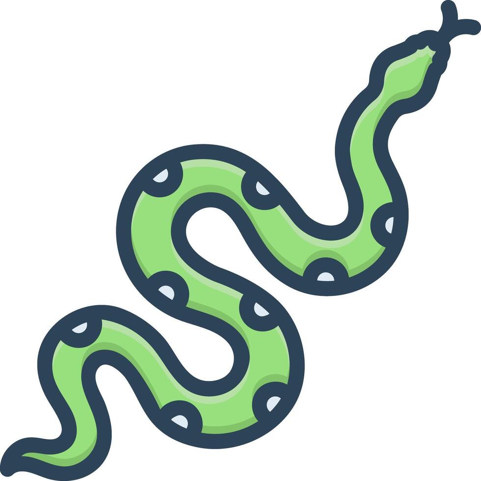 vecteur Couleur icône pour serpent