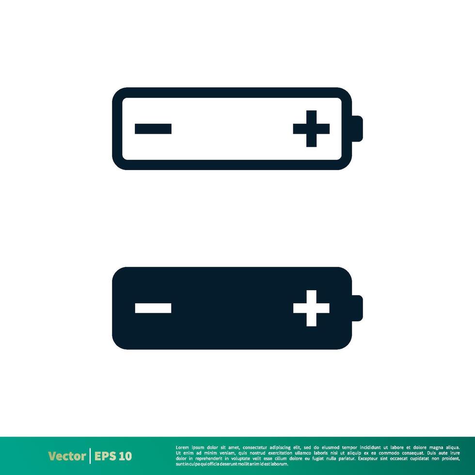 batterie icône vecteur logo modèle illustration eps dix.