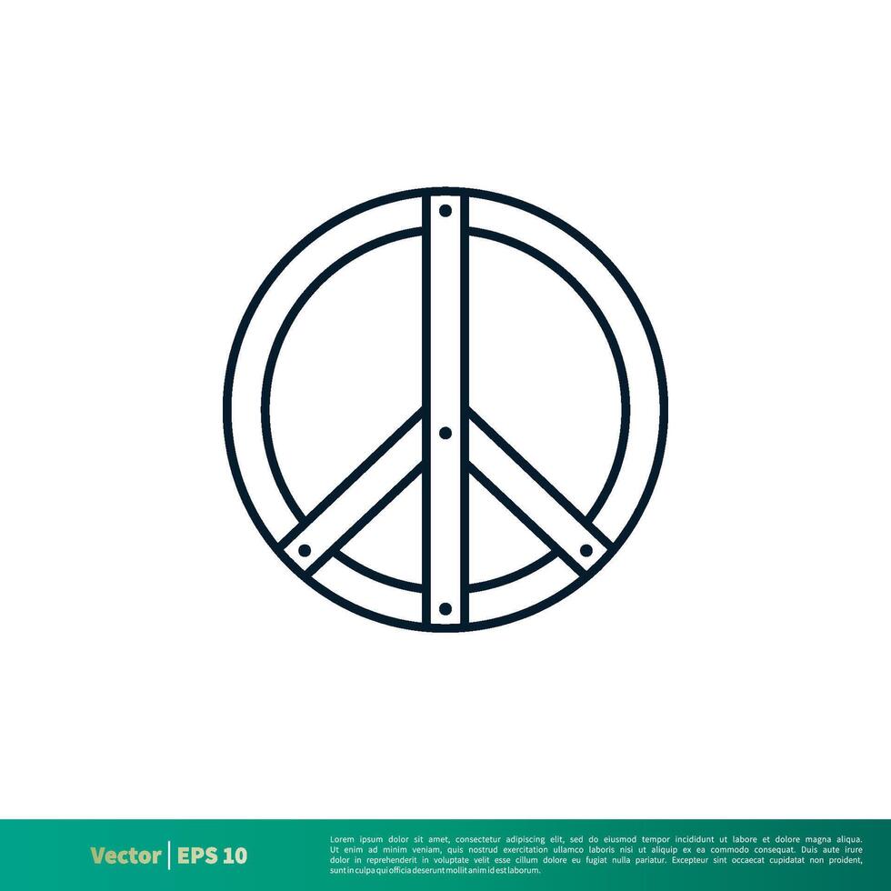 paix icône vecteur logo modèle illustration conception eps dix.