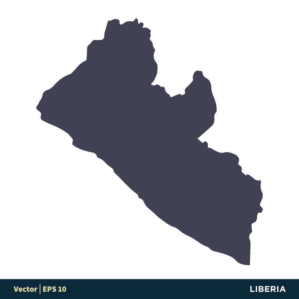 Libéria - Afrique des pays carte icône vecteur logo modèle illustration conception. vecteur eps dix.