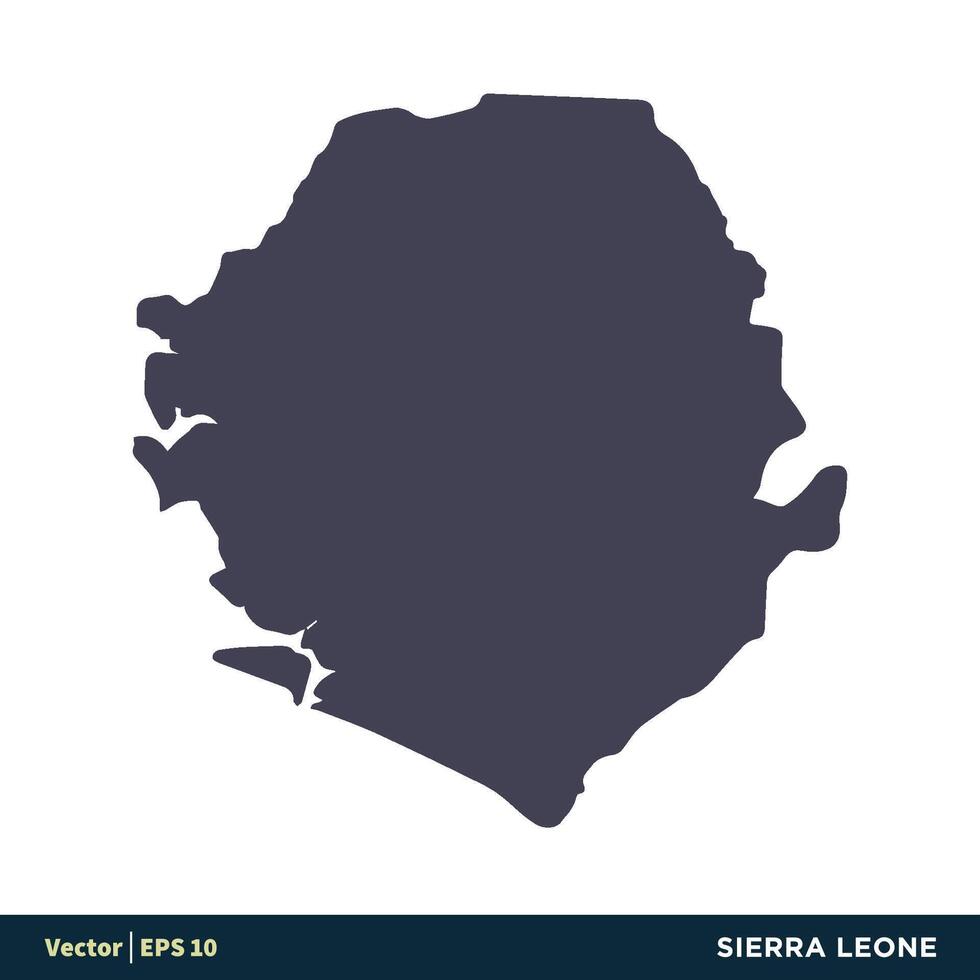sierra leone - Afrique des pays carte icône vecteur logo modèle illustration conception. vecteur eps dix.
