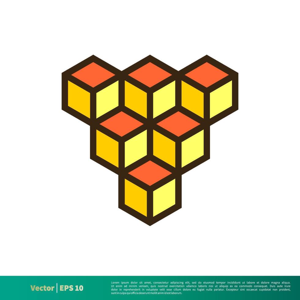 cube icône vecteur logo modèle illustration conception. vecteur eps dix.