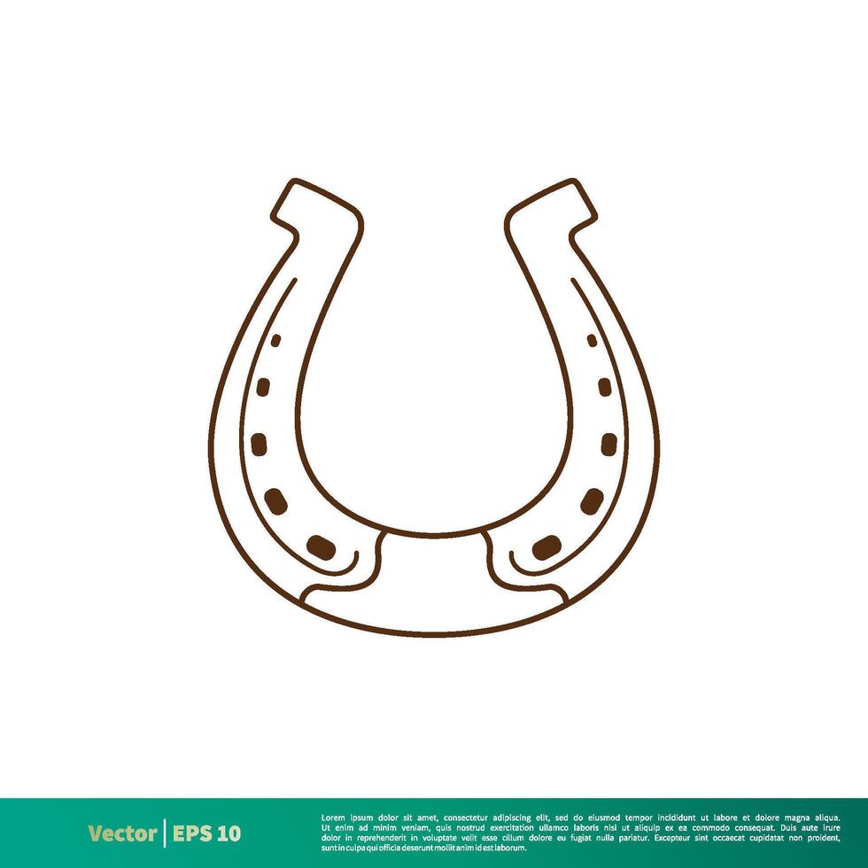 cheval chaussure chanceux signe icône vecteur logo modèle illustration conception. vecteur eps dix.