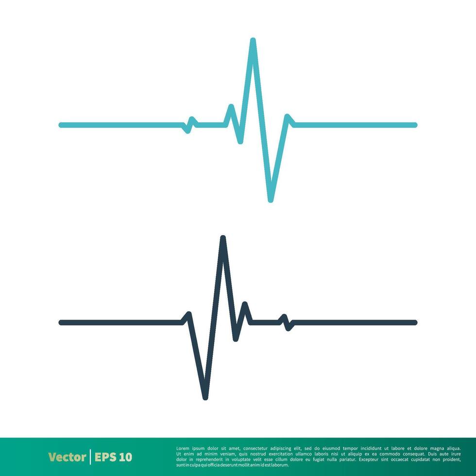 cardiogramme icône vecteur logo modèle illustration conception. vecteur eps dix.