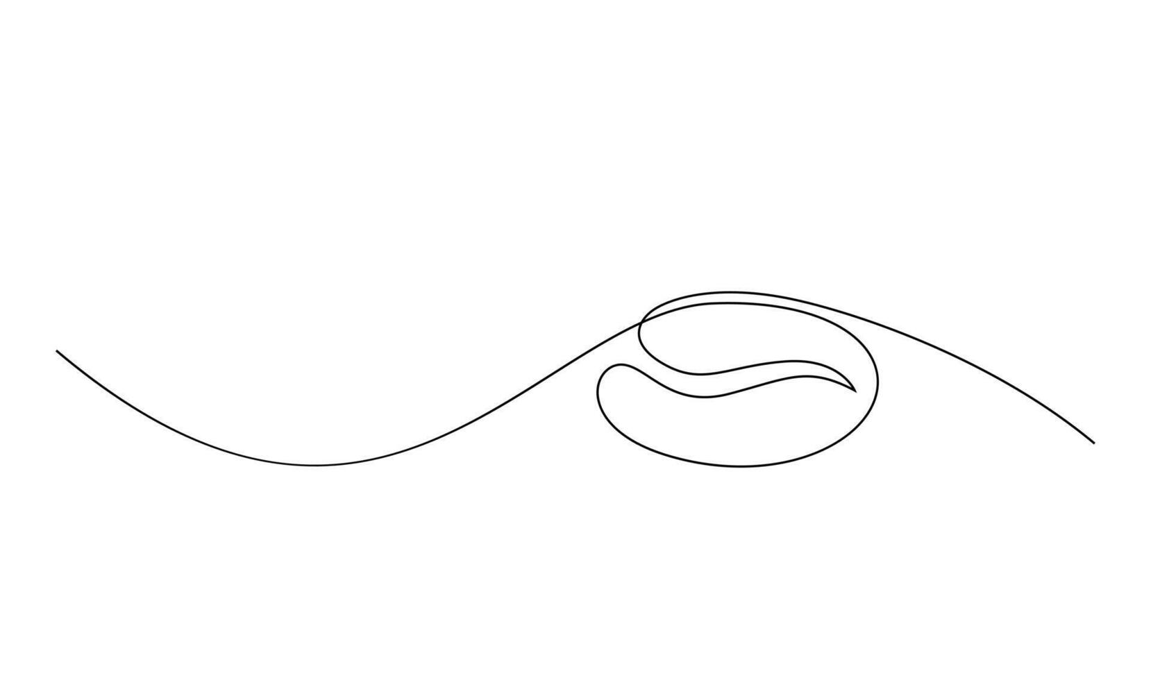 linéaire café grain Contexte. un continu ligne dessin de une café haricot vecteur