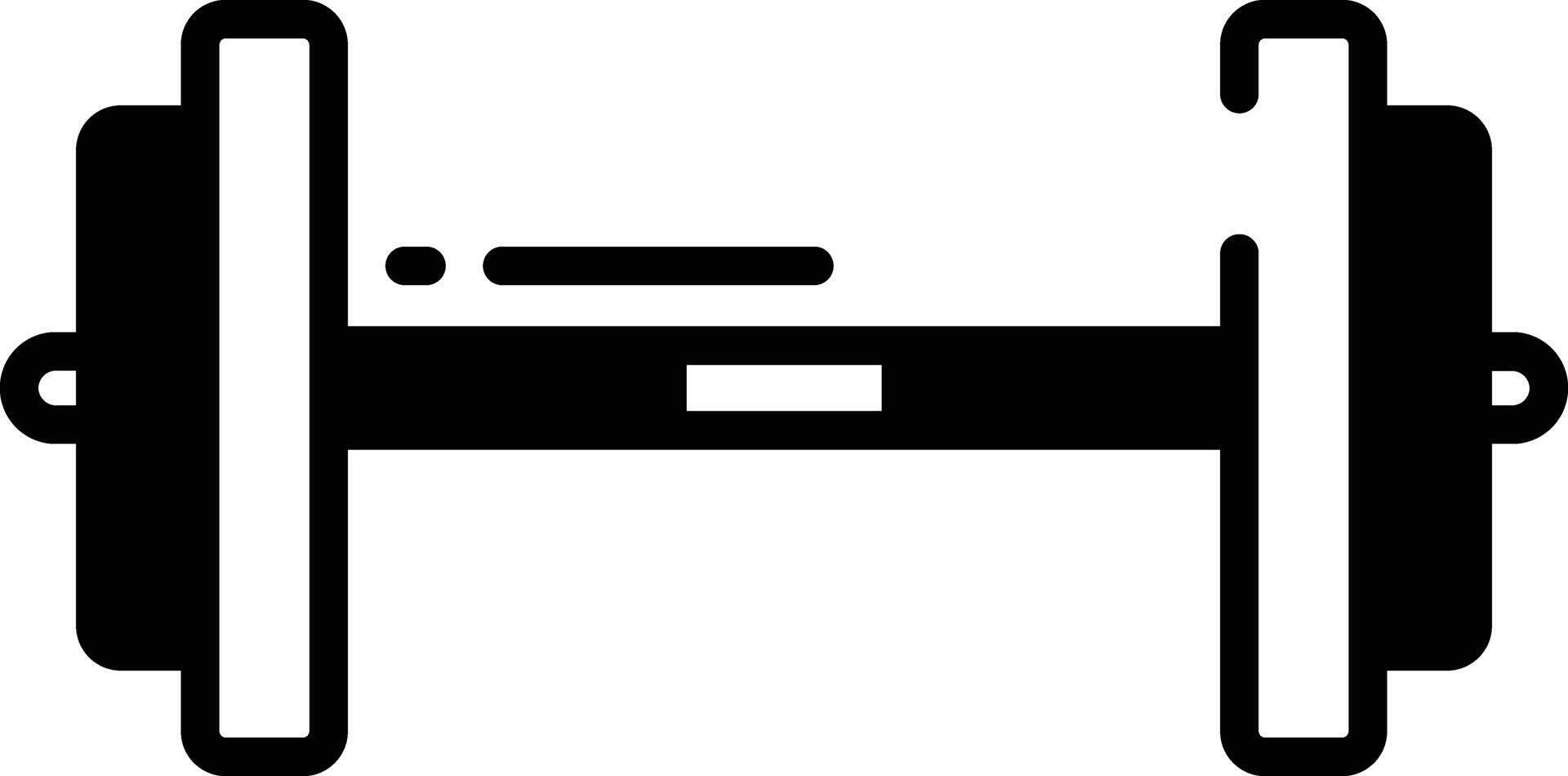 haltère glyphe et ligne vecteur illustration