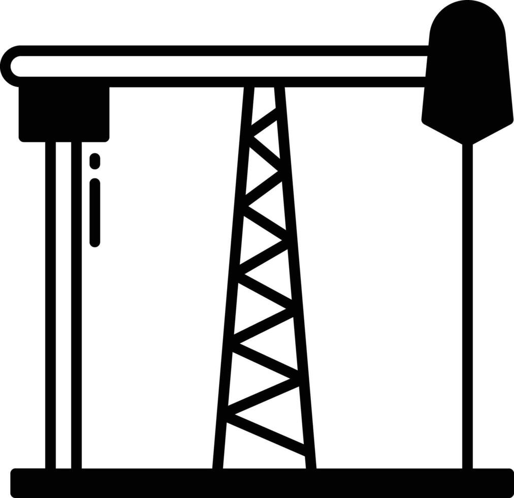 pétrole pompe glyphe et ligne vecteur illustration