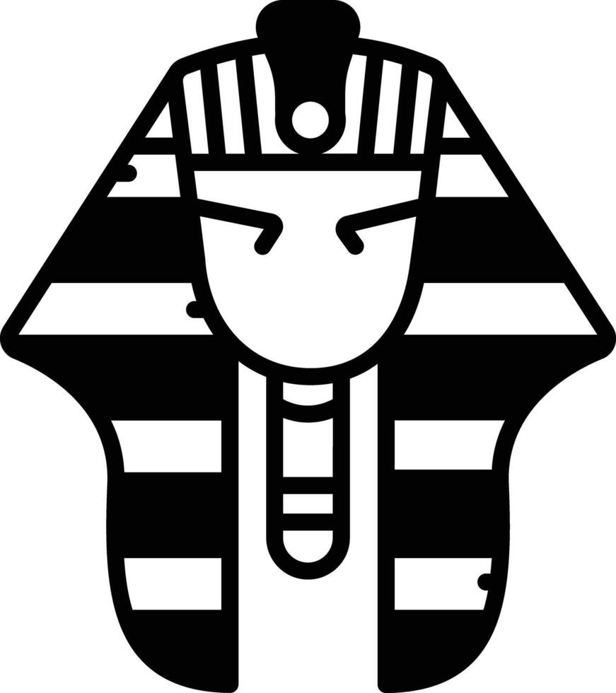 pharaon glyphe et ligne vecteur illustration