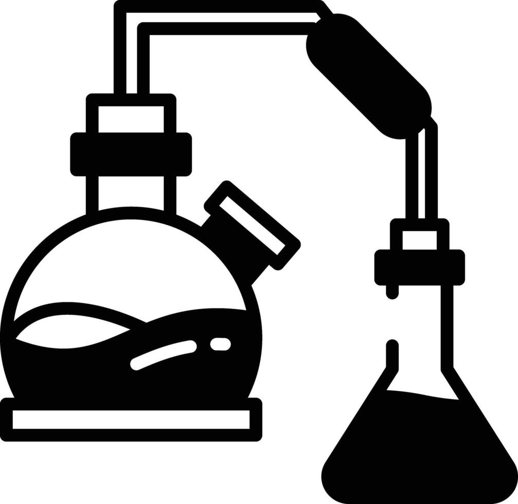 laboratoire glyphe et ligne vecteur illustration