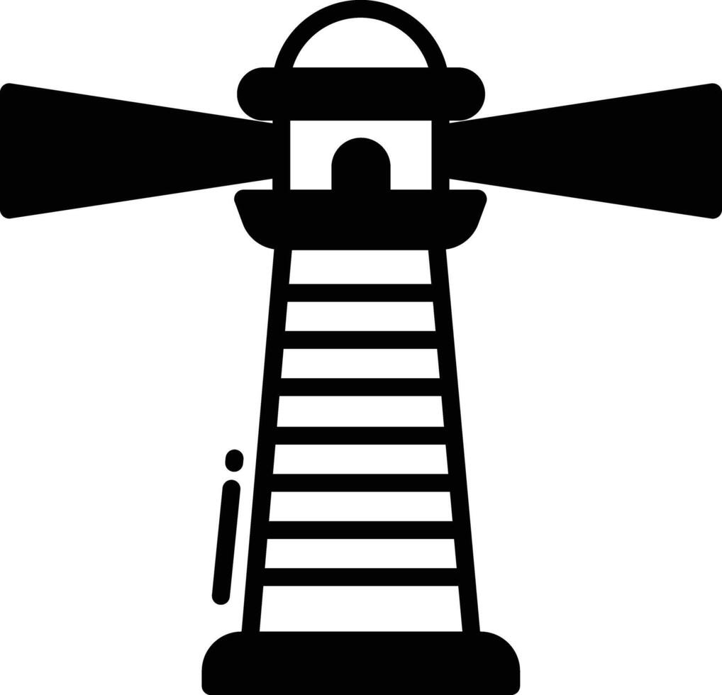 phare glyphe et ligne vecteur illustration