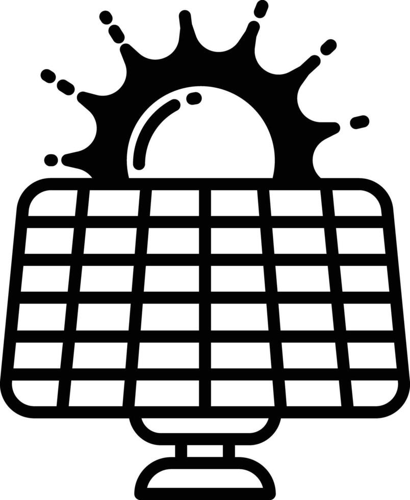 solaire glyphe et ligne vecteur illustration