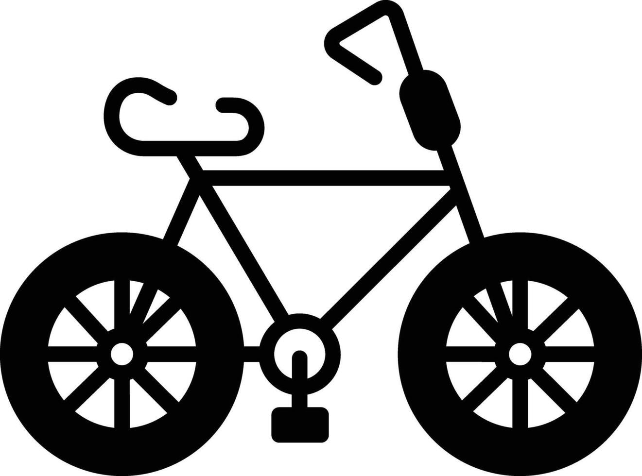 cycle glyphe et ligne vecteur illustration