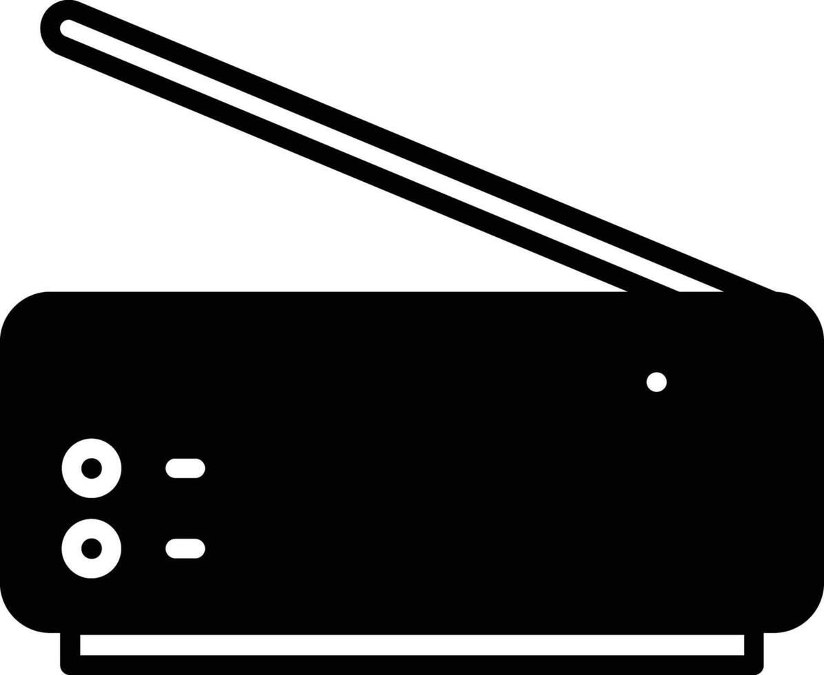 scanner glyphe et ligne vecteur illustration