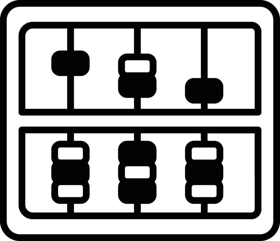 abaque glyphe et ligne vecteur illustration