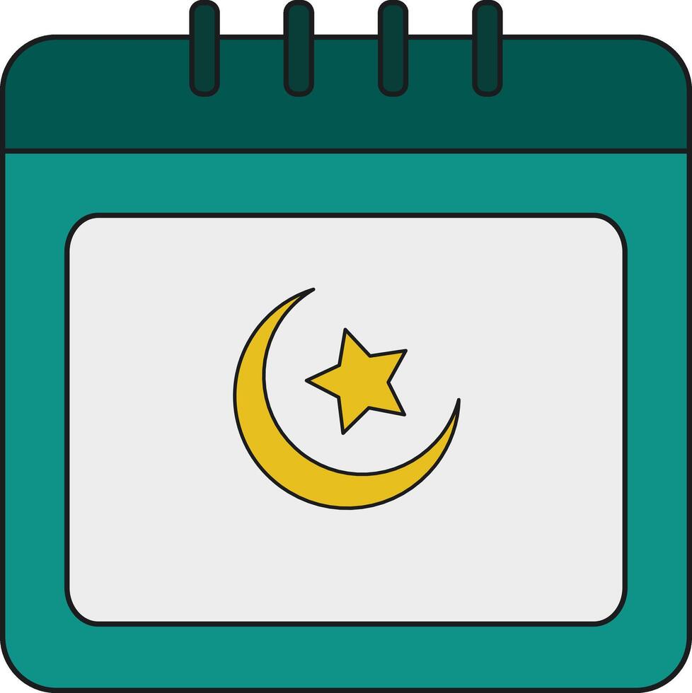 Ramadan calendrier icône. islamique religion culture et croyance thème. isolé conception. vecteur illustration