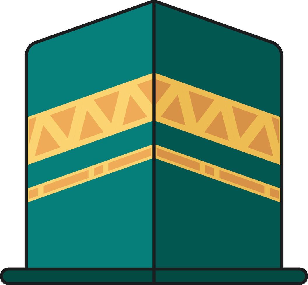 kaaba bâtiment isolé icône vecteur illustration conception