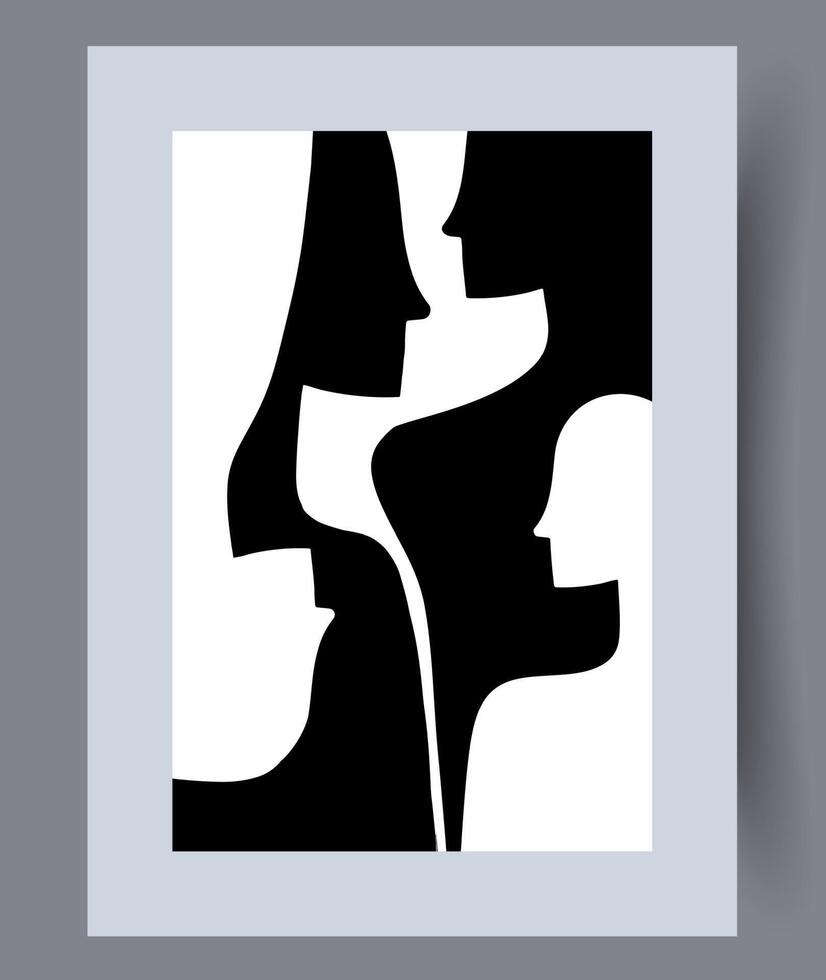 scandinave abstrait vecteur imprimer. minimaliste abstrait mur art Contexte pour imprimer. scandinave vecteur style.